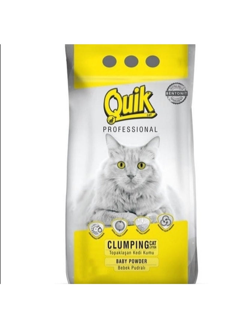 Quick Clumping Cat Litter with a Refreshing Baby Powder Scent, 20 Liters - Image 1
